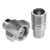Screw-to-connect coupling with poppet valve series HV
